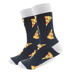 Pizza Pattern Crew Cotton Socks