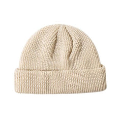 Ribbed Knitted Short Beanie